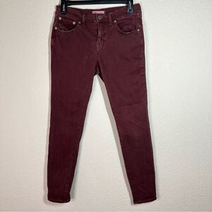 Madewell Burgundy Low Rise Skinny Skinny Jeans Womens Size‎ 28